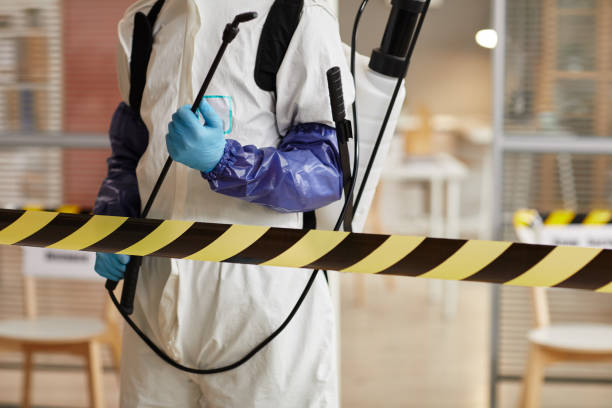 Professional Sewage Cleanup technician working in Bishop, TX